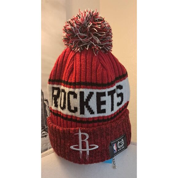 NBA Houston Rockets NWT Beanie w/ removable Palm knit OSFM - Picture 1 of 4